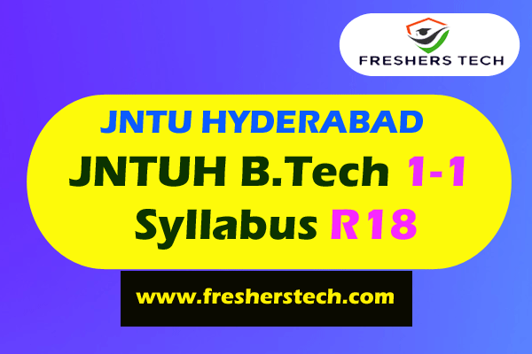 JNTUH B.TECH 1-1 Syllabus R18 Books PDF Civil, EEE, ECE, CSE, IT,ME