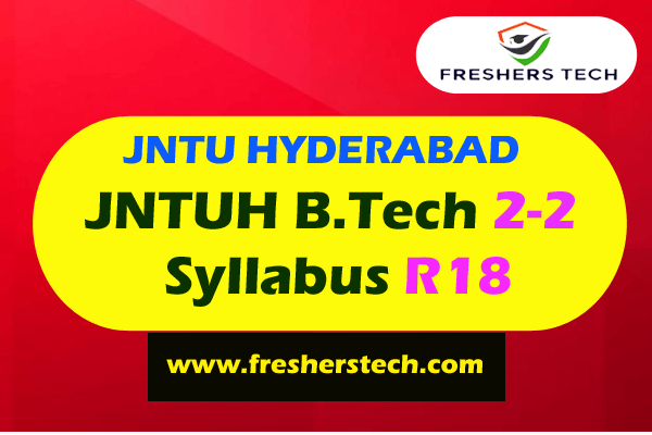 JNTUH B.TECH 2-2 Syllabus R18 Books PDF Civil, EEE, ECE, CSE, IT,ME