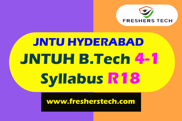 JNTUH B.TECH 4-1 Syllabus R18 Books PDF Civil, EEE, ECE, CSE, IT,ME