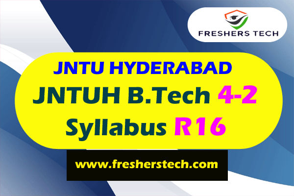 JNTUH B.TECH 4-2 Syllabus R16 Books PDF Civil, EEE, ECE, CSE, IT,ME