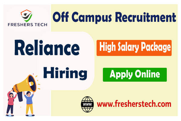 Reliance Job Vacancy for Freshers 2024